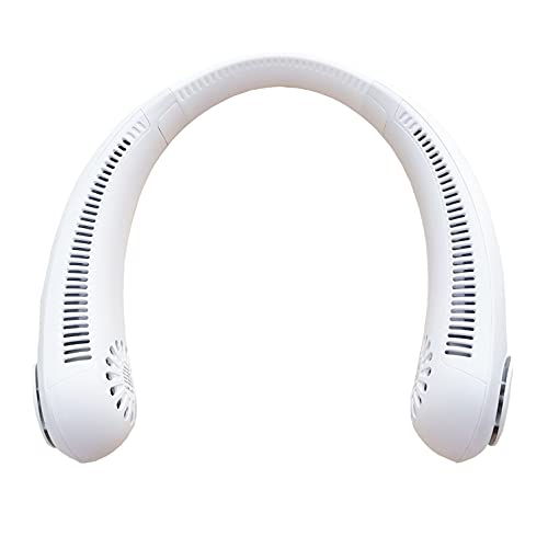 Ivishow Portable Neck Fan, Rechargeable Personal Fan with No Blade Fan Design, Adjustable Bladeless Fan with Air Volume Button, Wearable Cooling Fan for Traveling, Sports, Office