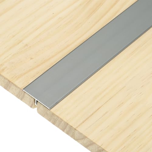 Bande de transition en aluminium en T gris foncé pour réparer les espaces entre les sols