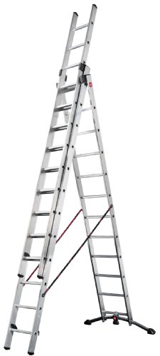 Hailo 9312-501 150 Kg Profi Combination Ladder, 3 x 12 Rungs