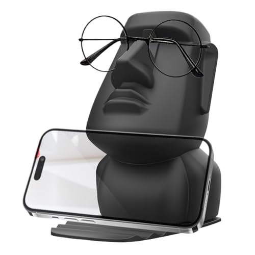 Soporte de vidrio - Gafas multifuncionales Stand | Gafas con estatua de la de Pascua | Gafas de piedra únicas de pie adecuada para mesas de noche, escritorios, en casa y oficina
