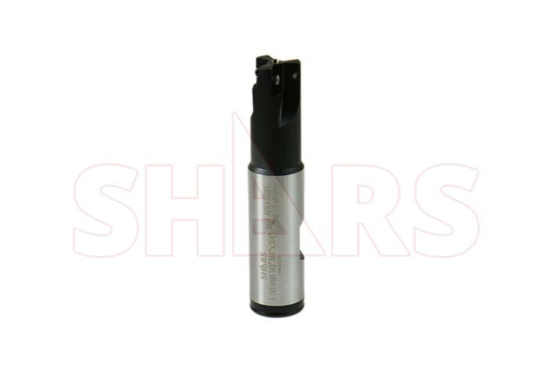 Image of Shars 3 /4 inch 90 Degree Indexable End Mill Cutter with 3 PCS of APKT 1003 Carbide Insert, 3 Flute 404-1862W+404-6960(3) P[