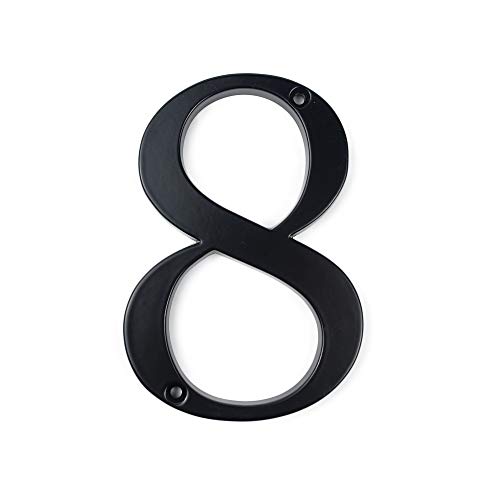 HASWARE Plaque de numéro de maison 4 pouces (10 cm) Numéros de porte modernes Plaque de signalisation Numéros d'adresse de la maison en alliage de zinc (8,...