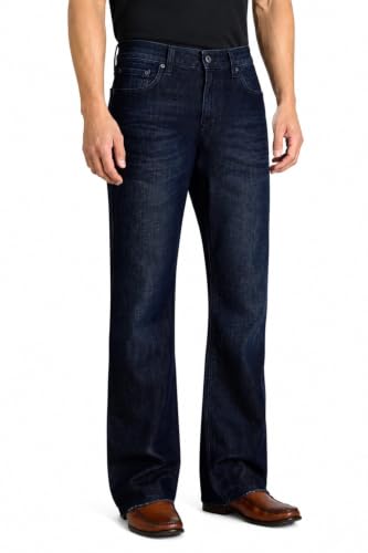 Image of Flypaper Men's Fashion Bootcut Blue Jeans Regular Fit Mens Work Pants