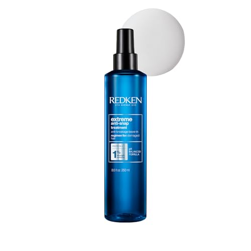 Image of Redken Extreme Anti-Snap Anti-Breakage Leave-in Treatment, 250 ml | Protein-infused anti-breakage Leave-in Treatment. Restores strength and helps repair weak, dry, damaged, and brittle hair.