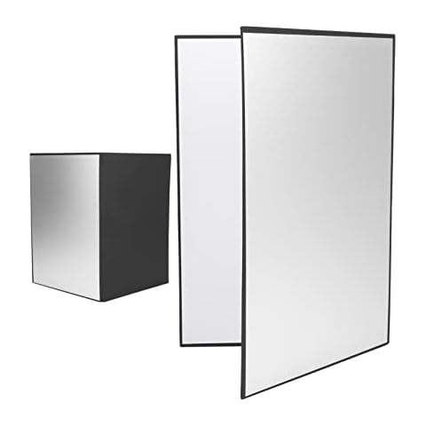 Yunseity 3 in 1 Photography Cardboard, A3 Size Light Reflector Cardboard, Folding Light Diffuser Board for Photography, Product and Food Photo Shooting(Silver, White and Black) Cover