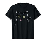 Funny Blep Blep Cute Cat Animals Shirt Black Cat Tee T-Shirt for Men Women Kids