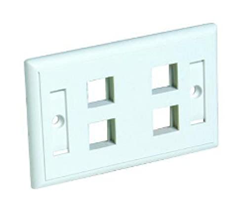 Qubix placca 4 posizioni fori per rj45 ccs passo