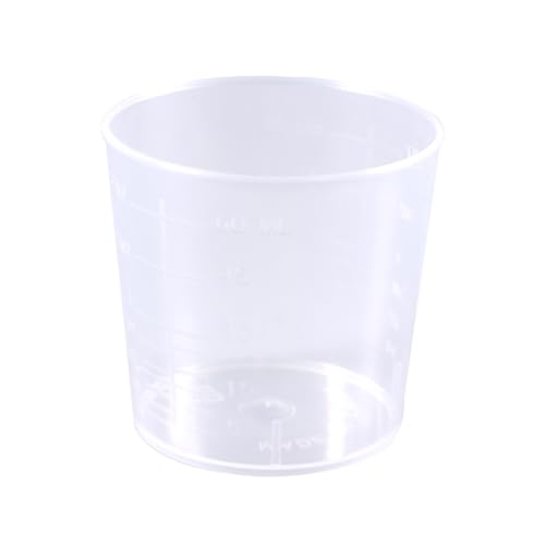 HOLIDYOYO 2 Pcs 60ml Plastic Measurement Beakers Graduated Beakers for Home Easy to Read Cle