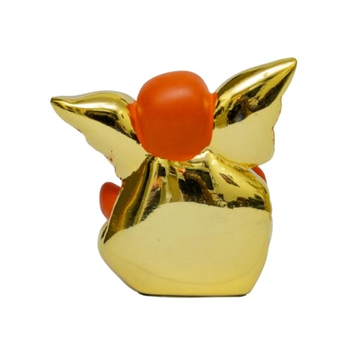 Image of Gold Plated Flying Ganesha Small | Idol for Car, Home Temple, Gift Purpose | Lucky Charm for Study Table, Office, or Travel | Height 1.7 Inch