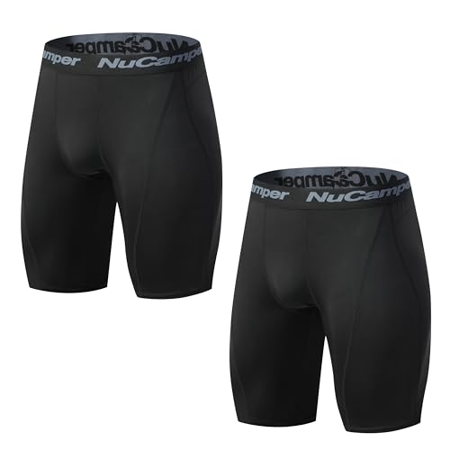 Pantalones cortos de compresión masculinos que evitan rozaduras al entrenar en gimnasio