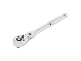 ARES 42025-1/4-inch Drive 72-Tooth Flex Head Ratchet - Premium Chrome Vanadium Steel Construction &...