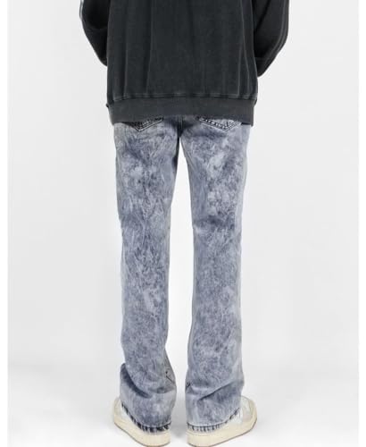 jupkem Baggy Jeans for Men Korean Fashion Pants Y2k Aesthetic Mid Rise Wide Leg Jean Y2k Goth 90s Vintage Streetwear Clothes4