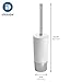iDesign Compact Toilet Brush and Holder for Bathroom - White/Chrome