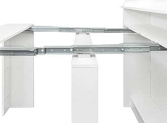 HomVent Modern Extendable Dining Table, MDF Wood, Kitchen Table, Table for 8-12 People, 36.61x98.43 inches