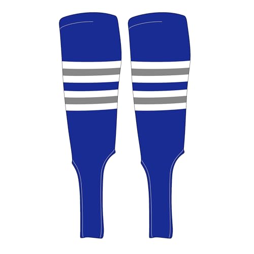 Traditional Baseball Stirrups Pattern F-7 Royal, White, Silver
