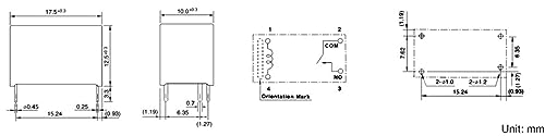 Relé JV12S-KT 5A 4 pines microrelé electromecánico para circuito impreso PCB 2
