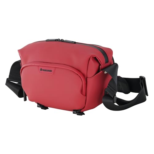 Image of Vanguard VEO Lite S4L Camera & Everyday Shoulder Bag (Red) - Fits Mirrorless Camera + 1-2 Lenses, 8.3 inch Tablet Sleeve, Removable Dividers, Easy-Clean Water-Resistant Design