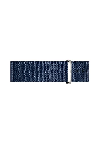 Daniel Wellington Classic Bayswater, Montre Bleu/Argent Bracelet, 20 mm, NATO, pour Femmes