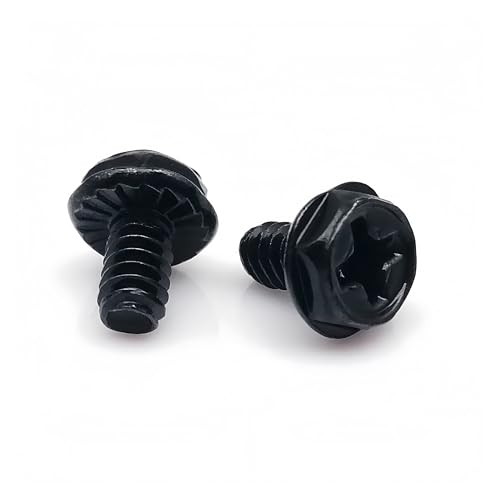 25 ubN Vo[ 6#-32x5/6/8mm PCP[X d PSU n[hhCu }U[{[h NXwbh}EgŒlW DIY(Black,6-32x5mm)