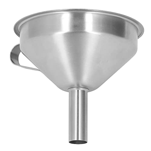 Embudo de Acero Inoxidable, Mango Engrosado Agarre Cómodo Embudo Grande Industrial Malla Uniforme Lisa Y Estable sin Rebabas para Fábrica para Impresión 3D Cover