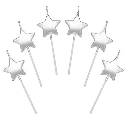 Velas de Cumpleaños en Forma Estrella,6 Pcs Velas únicas para Decorar Pastel de Fiesta di Cumpleaños y Bodas,Velas Decorativas para Decoración un Tarta,Plateado | Ya disponible en tu tienda friki favorita! En mundofriki.es!