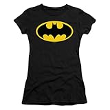 Popfunk Classic Batman Original Teen Juniors Womens Premium Cotton Cap Sleeve Graphic T-Shirt