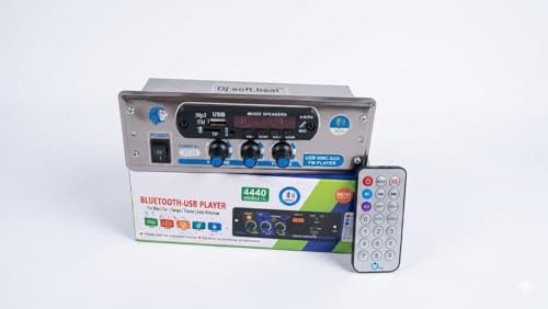 Image of 4440 Dual IC Single Din Car Stereo, USB Playback, Bluetooth, FM Player, with Remote Control