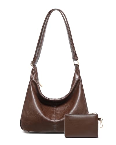 Hobo Bag for Women with Mini Purse Soft Vegan Leather