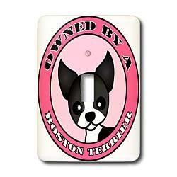 Interrupteur Boston Terrier 3dRose LSP_47647_1 pour décoration murale