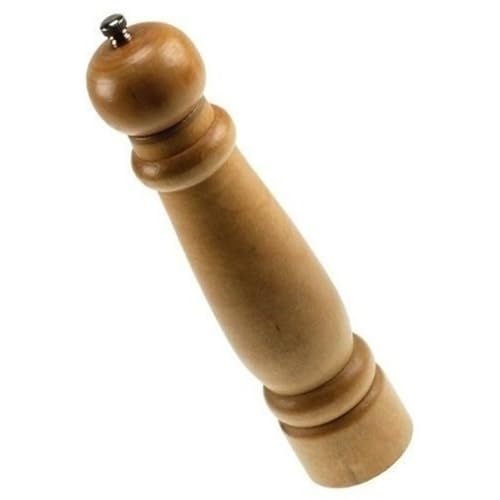 Kit 2 moedor de pimenta e sal manual madeira 21cm manual com regulagem