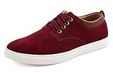 Upper: High-quality manmade suede leather vamp, roomy round toe Inner: Breathable comfortable synthetic faux lining, skin-friendly comfort wearing experience Outsole: Durable antiskid rubber sole, flexible and wear-resistant Stylish: Men's fashion ca...
