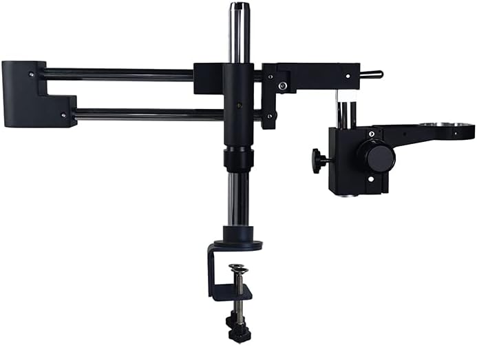 Miniatura 6 de Brazo de soporte para microscopio ajustable con abrazadera, soporte de brazo de brazo de brazo de laboratorio con zoom industrial Trinocular Cámara
