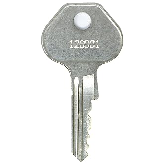 Diagram showing various locations to find a lock code: on the key, on the lock face, on a label inside/behind the lock, and on a cabinet/door label.