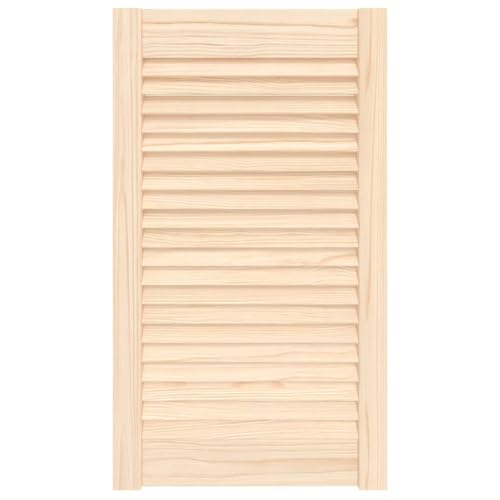 vidaXL Puerta Tipo Persiana con Celosía Rejilla Armario Tablillas Guardarropa Separador Decoración 69x39,4cm Madera Maciza de Pino