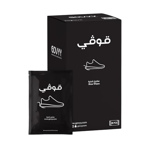 Govyy Shoe Cleaning Wipes 25 individually wrapped wipes designed to polish and clean all types of shoes including leather fabric and synthetic leather