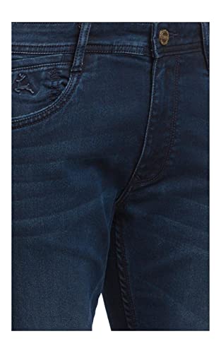 Image of Parx Men's Fitted Cotton Jeans (XCYA01591B8 Blue)