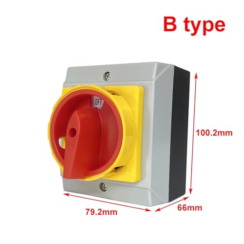 Interruptor seccionador 25A 3P serie YMD11-C selector rotativo con caja 2