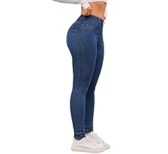 ★ ★ Women's Skinny Bootfit Rinse Denim J2246701 Generic Women's High-Stretch Water Wash Skinny Jeans