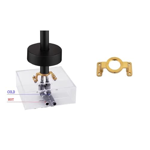 Mitigeur baignoire cascade noir monotrou avec sa douchette rotative à 360° - 7