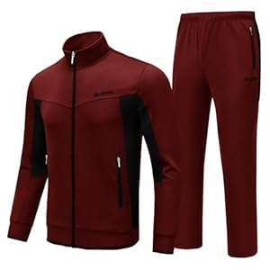 BASUDAM Men’s Tracksuits Sweatsuits Set Sweat Track Suits for Men 2 Piece Warm Up Full Zip Athletic Casual Sports Activewear