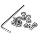KINDPMA 35 Sets M3*5mm Verbindungsschrauben Möbelschrauben Hülsenschrauben Möbelverbinder Schrankverbinder Innensechskant Edelstahl Flachkopfschrauben Hülsenmutter für Schränken,Holzbret,Türgriffen