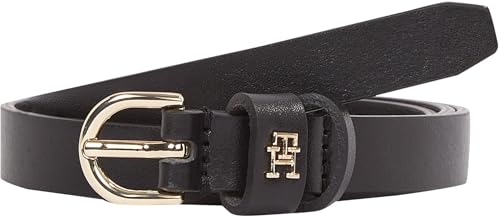 Tommy Hilfiger Damen Gürtel Essential Effortless 1,5 cm Schmal, Schwarz (Black), 75 cm