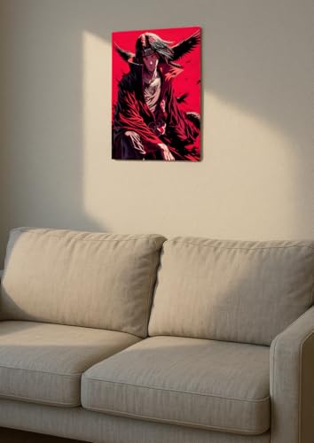 Image of NIJUKA Anime Printed Metal sheet Poster For Home And Room Decoration | For Anime Art Fans Boys And Girls (Akatsuki member Itachi genjutsu user)