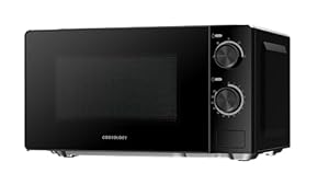 Cookology 20L Freestanding Microwave - 700W Power - 24.5cm Turntable - 5 Power Modes & Easy‑to‑Use Dial Timer - Quick Defrost Setting - Black