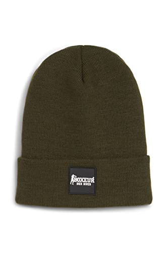 BOXEUR DES RUES - Basic Beanie with Logo Label, Accessories, Army, U Cover
