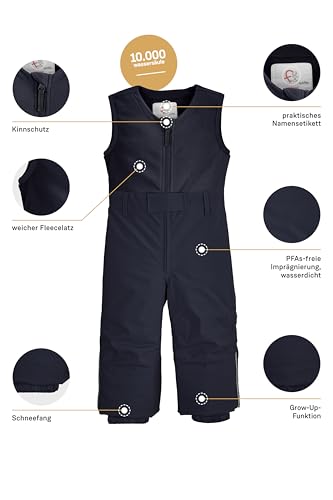 first instinct by killtec Kinder Wärmende Latzhose mit Schneefang/Skihose FISW 34 MNS SKI PNTS, dunkelnavy, 122/128, 42256-000