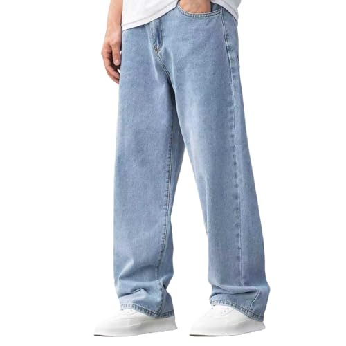 Pantalones de mezclilla holgados duraderos que evitan roturas, vaqueros rectos cómodos para niños