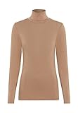 Figurbetonte Passform HALLHUBER Leichtes Rollkragenshirt aus Lenzing™-EcoVero™ figurbetont Camel, 42