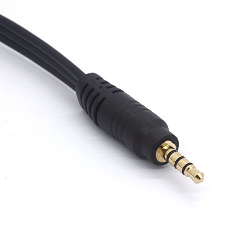 Splitter de auriculares 3 vías 3.5mm chapado en oro miniatura 3