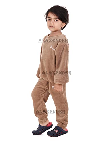 Image of Winter Night Suit for Kids Top & Pajama Set (Warm Fleece) Size (4 to 6 Years Kids)